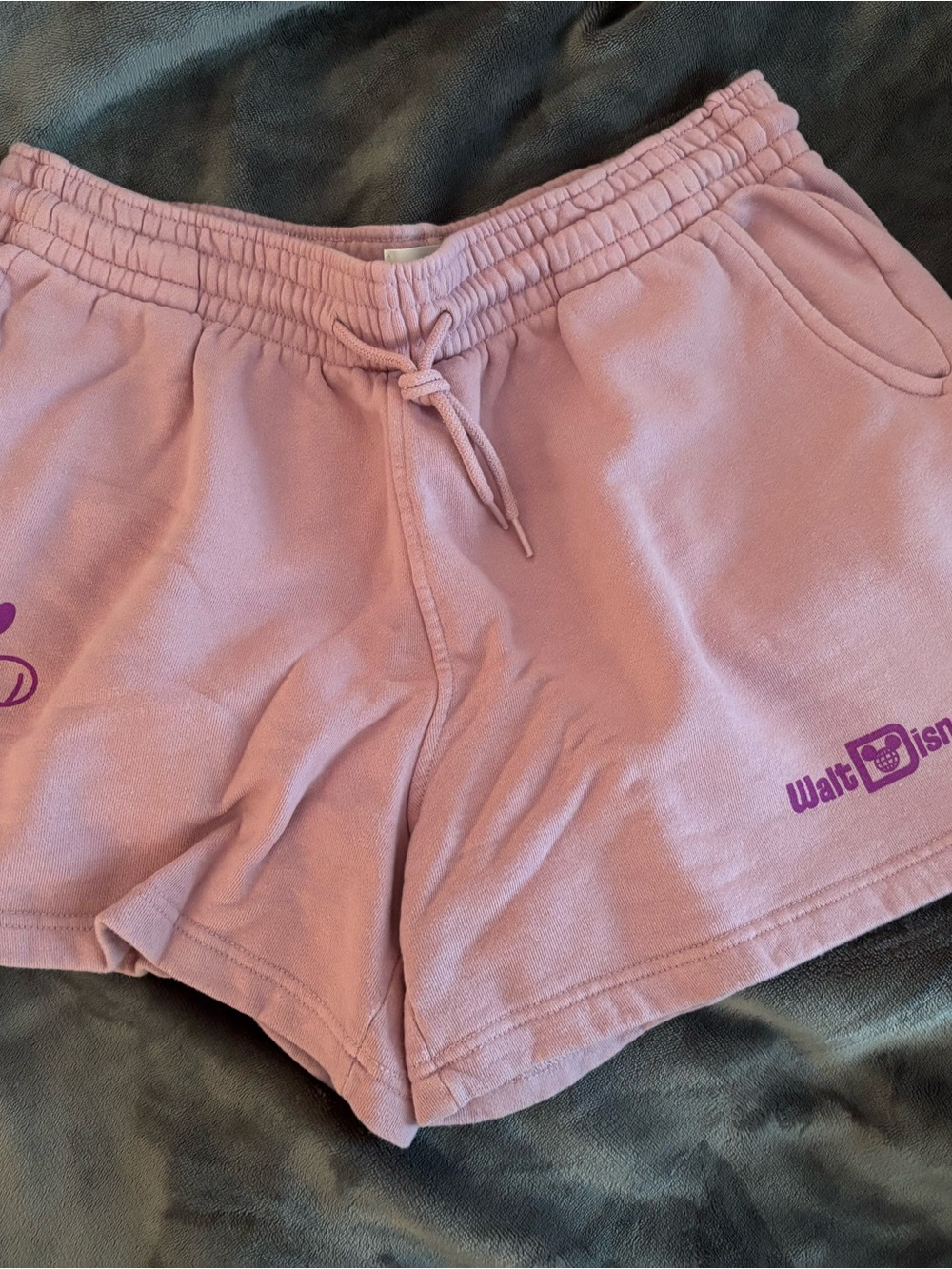 Disney Lavender Pink Women's Drawstring Athletic Shorts